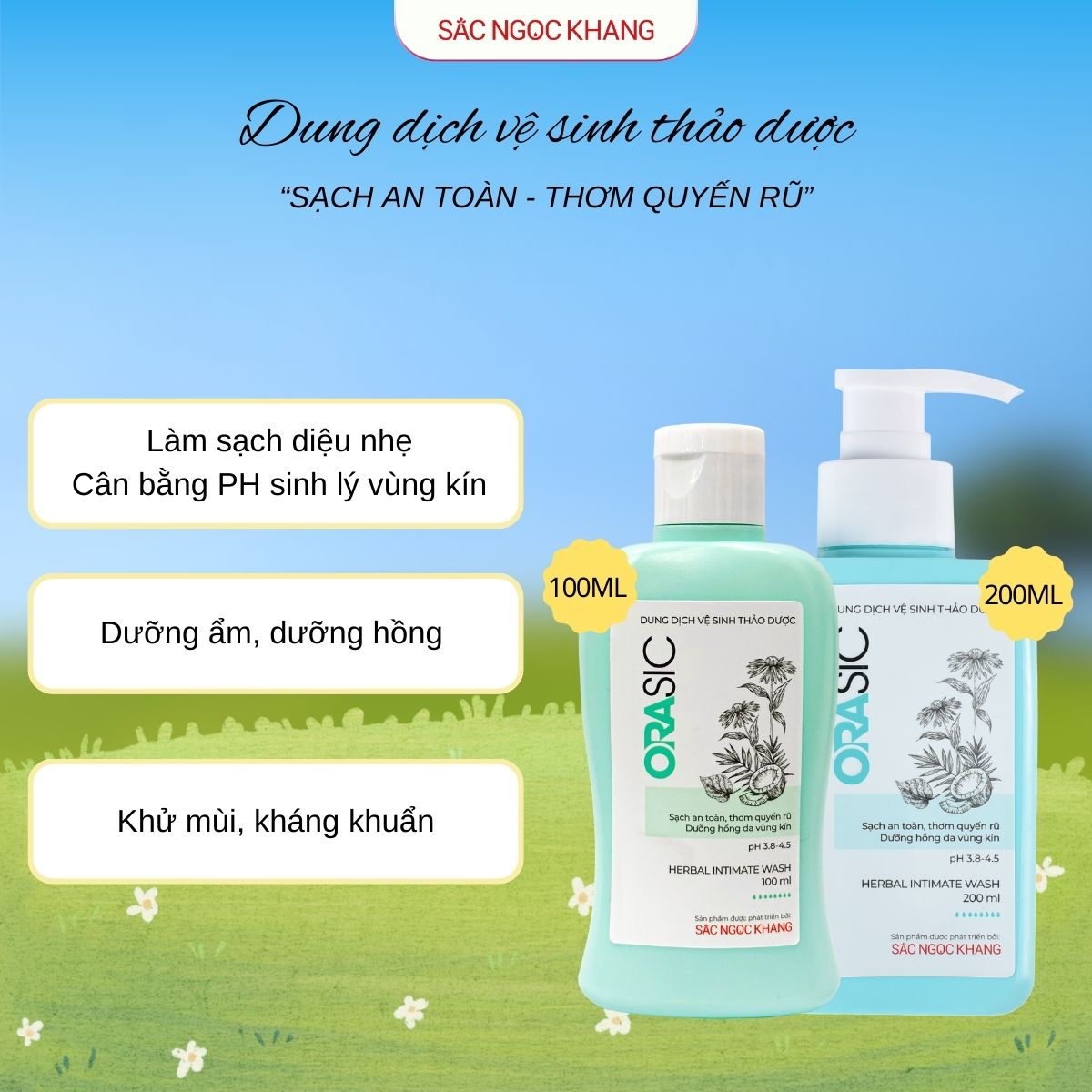 Dung Dịch Vệ Sinh Thảo Dược Orasic Sắc Ngọc Khang