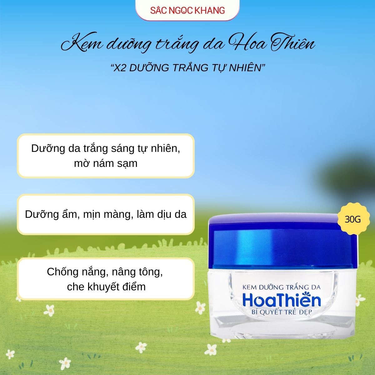 Kem dưỡng trắng da Hoa Thiên