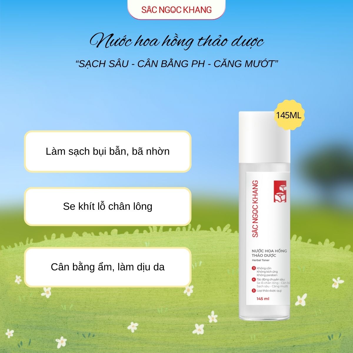 Nước Hoa Hồng Thảo Dược Sắc Ngọc Khang ( Herbal Toner)
