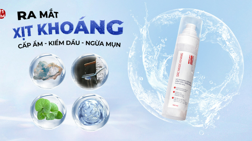 RA MẮT XỊT KHOÁNG CẤP ẨM – KIỀM DẦU – NGỪA MỤN